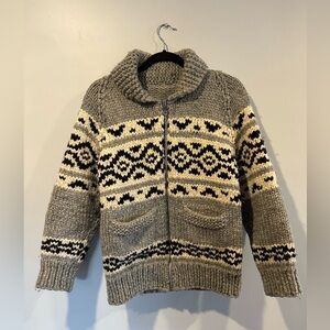 Cowichan Handmade Full Zipper Wool Sweater